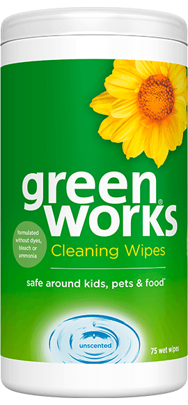 canister of unscented Green Works Cleaning Wipes