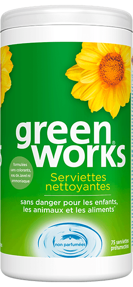 boîte de lingettes nettoyantes non parfumées Green Works